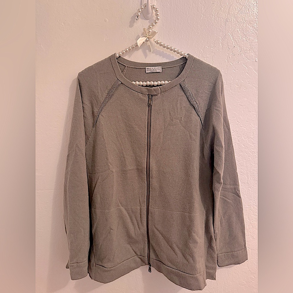 Brunello Cucinelli Cashmere Monili Cardigan Sweater Large